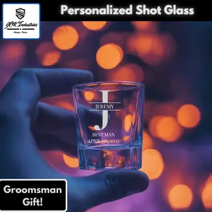 Personalized Square Shot Glasses- Custom Engraved