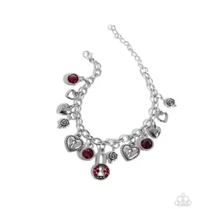 Luxurious Locks-reds Bracelet
