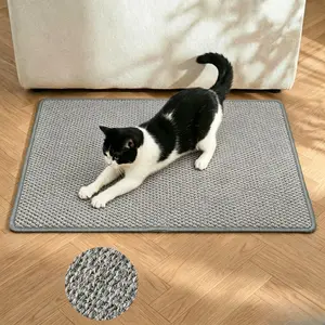 Natural Sisal Cat Scratch Pad Durable Horizontal Floor Scratching Rug Ideal Daily Claw Care Toy for Indoor Cats Effective Furniture Couch Protector Practical Mess Free Scratching Mat Perfect Replacement of Cardboard Cat Scratcher for Home Use