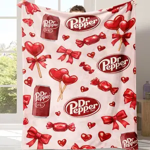 Look no further! Our Dr Pepper plush blanket is the ultimate present for couples, kids, parents, and friends. It’s incredibly soft, stylishly pink, and infused with all the Dr Pepper goodness. this blanket is sure to make anyone feel loved and cozy.