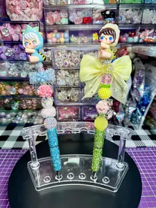 Beaded Pens with Doll Toppers