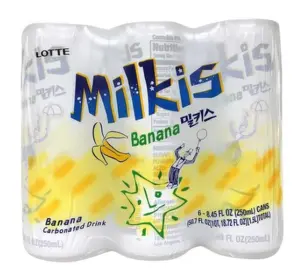LOTTE Milkis Soda Drink | Banana Flavor (6 unit per pack)