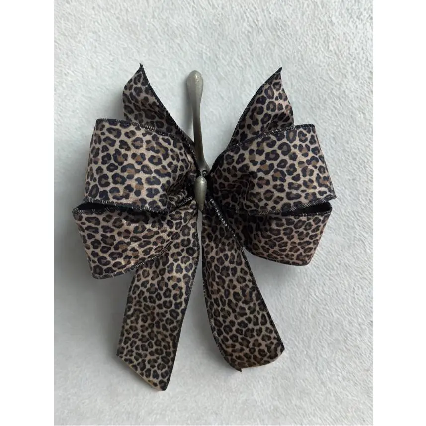 2.5 in Leopard Print Ribbon Wire Ribbon