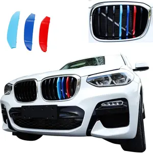 ABS Plastic Grille Inserts for BMW X3 2018-2021, M-Colored, 7 Beams Compatible Standard Kidney Grille