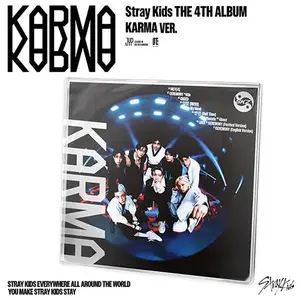 Stray Kids – 4th Album ‘KARMA’ [Karma Ver] — Outsleeve + 40p Photobook + CD + PC & Unit PC + Clear Binder Set.