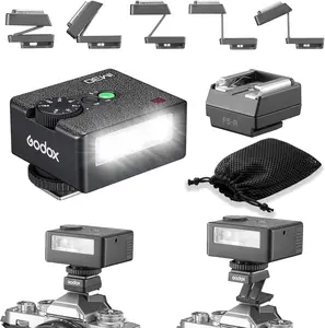 GODOX IM30 Mini Flash with FS-R Riser GN15 S1/S2 - Camera Flash GN 15, 7 Power Levels, IM30 Mini Manual Flash for Sony zv1/Sony zve10/Ricoh gr3/Fuji f1-230/Canon 6500K±200K/3.6S Recycle