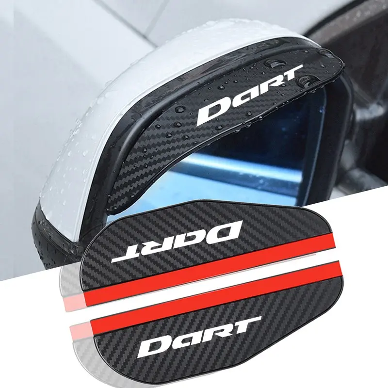 Dodge Dart Car Rearview Mirror Eyebrow Rain Cover, Essential Automotive Accessories for Protection, Weather Resistant Design, Visibility