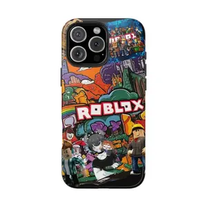 Roblox Phone CaseSuitable for iPhone 17-11 Pro Max/Plus and  Samsung Galaxy S23-25 - Waterproof Shockproof Cellphone Casing with Impact Resistance & Screen Protector - Lexan Plastic & TPU Materials - Glossy Finish & UV Protected