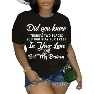 Plus Size Did You Know Graphic Tee - Soft Crew Neck, Short Sleeve, Relaxed Fit, Casual Womens Clothing For Daily Wear - Fun And Quirky Print Design T-Shirt For Men And Women