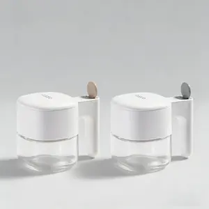 2pcs Self-opening Spice Box Household Portion Bottle Kitchen Storage Spice Tray Salt Shaker Spice Jar Seasoning Bottle Storage Set