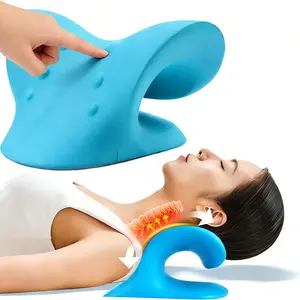 Neck Hump Corrector & Cervical Massage Pillow Ergonomic Design for Pain Relief Spine Alignment Portable Traction Support for Sleep Therapy