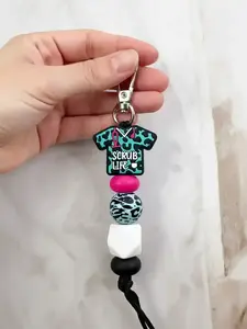 Cute Beaded Design Keychain, Novelty Keychain for Women & Men, Fashion Accessories for Daily Bag, Key Decor, Thoughtful Gifts for Healthcare Workers, Handmade Keychain