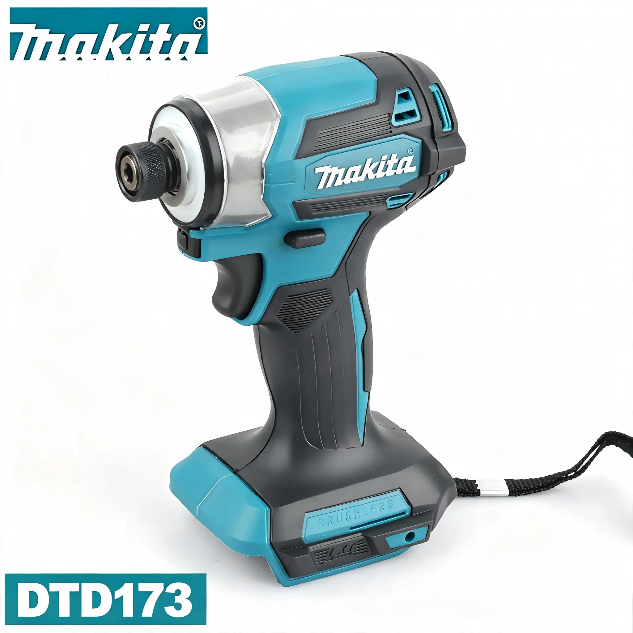 Makita DTD173 High Torque Impact Driver Hand Tool Kit - Ergonomic Grip Reduces Hand Fatigue, Sturdy Output, Better Control, Enhanced Precision - for Metal/Wood Tasks - with Hard Storage Case, Wrench for DIY Enthusiasts, Hand Tools