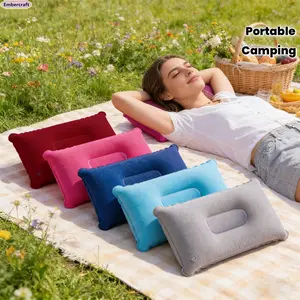 2PCS Inflatable Travel Pillow Set, Ultra-Light Portable Neck & Lumbar Support Pillows for Airplane, Car, Camping & Office Naps, Compact Washable Travel Essentials for Long Flights & Backpacking