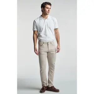 JAKE SLIM LEG IN OYSTER HERRINGBONE