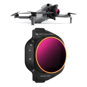 K&F CONCEPT Variable ND Filter Compatible with DJI Mini 5 Pro, ND32-512 5-9 Stops Multicoated HD Optical Glass Lightweight Drone Camera Lens Accessories for Aerial Photography Video Recording