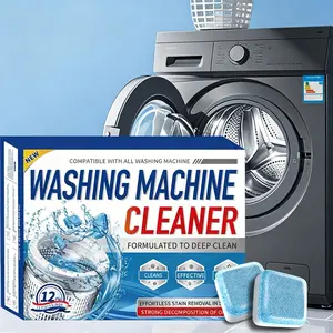 【BUY 1 GET 1 FREE】Eco-Friendly Washing Machine Cleaner 12 Tablets Removes Pet Hair Buildup & Fights Odors for Fresh Clean Washers