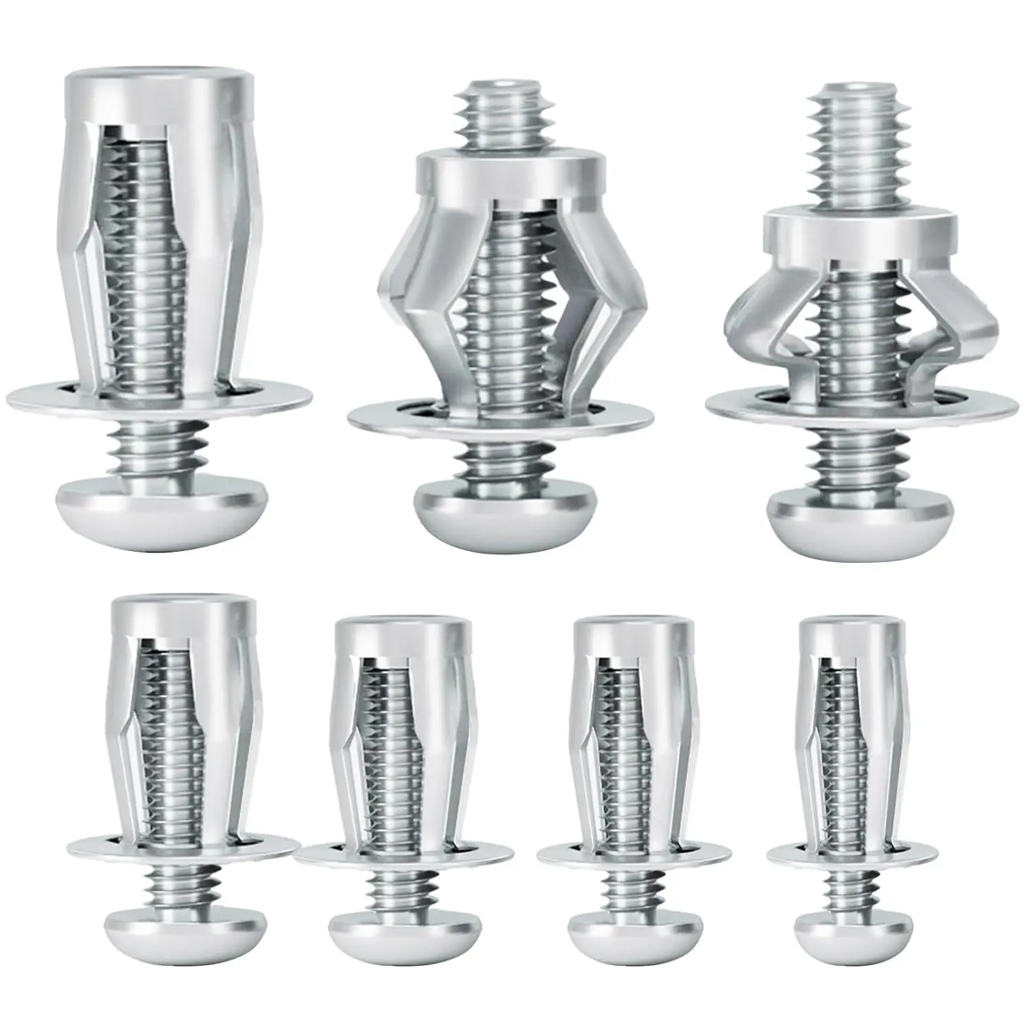 60PCS Expansion Screw, M4,M5,M6 Petal Nut, Thins Fixings Dowels with Screws for Installation License Plates, Hollow Wall Iron Skin Line, Billboards