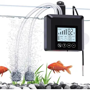 USB Rechargeable Portable Aerator Fish Tank with Digital ,   Silent Air Pump Aquarium Bubbler for  Bucket 2.5w, Fishing  Pumps for Outdoor, Power Outages