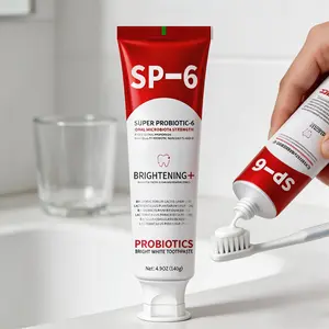 SP-6 Probiotic Toothpaste - Niacinamide Brightening Toothpaste, Cleans and Polishes Teeth, Removes Stains and Fights Bad Breath, Fresh Mint Flavor