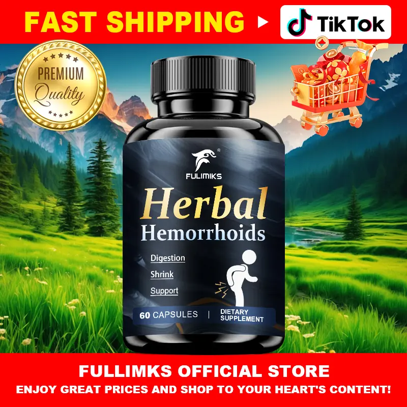 Fulimiks Natural Herbal Hem-Control Capsules, Fast-Acting Hemorrhoid Treatment Supplement with Herbs, Blond Psyllium Husks, Botanical Extracts & Vitamin C, Promotes Symptom Relief, Shrinks Hemorrhoids, Boosts Absorption