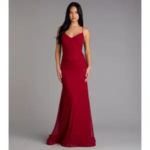 Adrianna Faux Pearl Mermaid Formal Dress