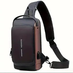 Maxoner Anti-theft Shoulder Bag Waterproof Anti-scratching Portable Chest Bag for Men Biker with Zipper Large Capacity Spandex Lycra Fabric Quick-release Buckle Outdoor Fun Gift
