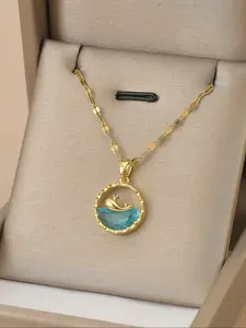 Cute Ocean Whale Stainless Steel Women's Dangling Trendy Charms Drop Necklace, Adorable Marine Life Fashion Jewelry, Perfect Gift for Her, Stylish Everyday Accessory