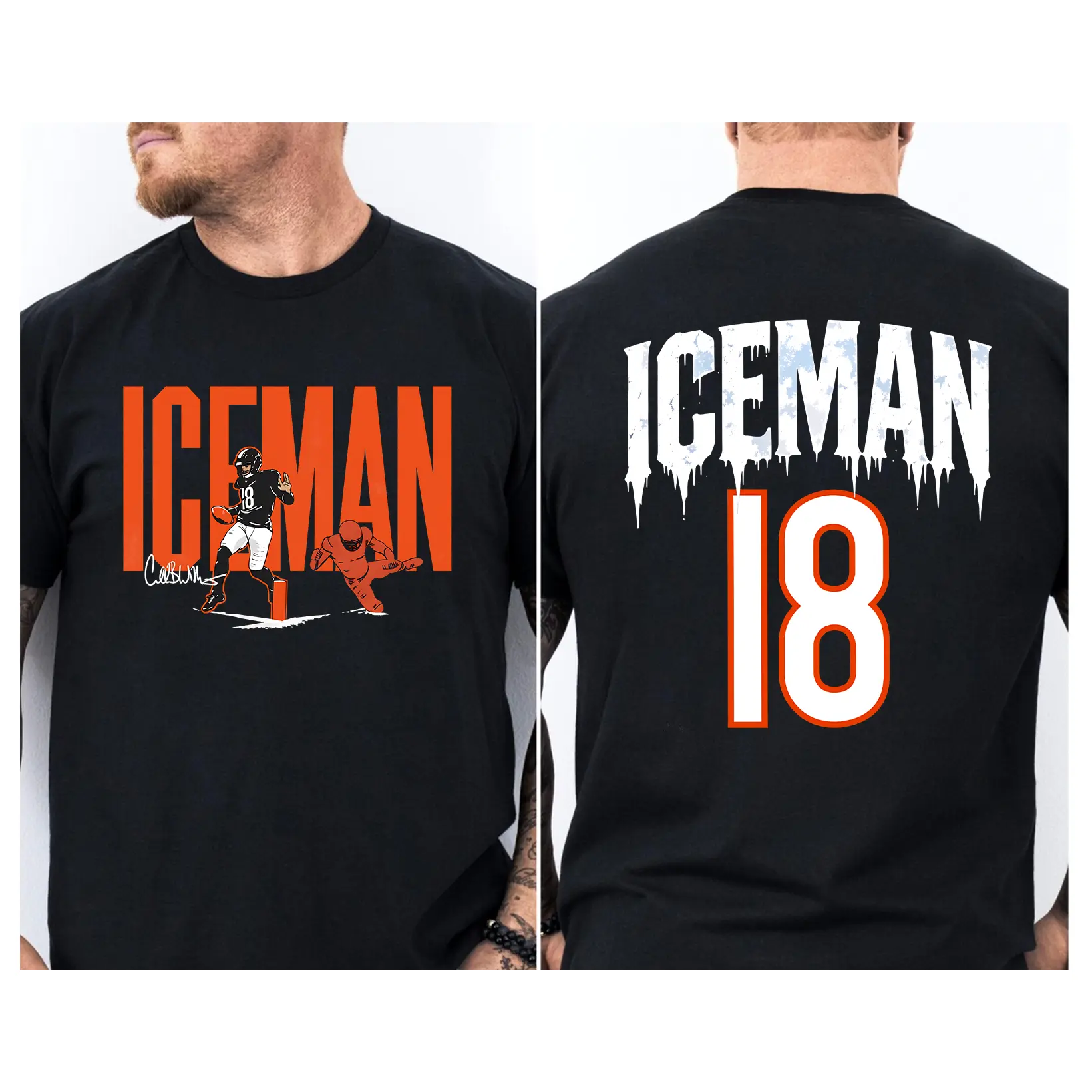 ICEMAN WILLIAMS Number 18 Graphic T-Shirt Unisex 100% Cotton Bear Player Signature Football Lover Tee Team Pride Fan Gift Soft Comfortable Fit