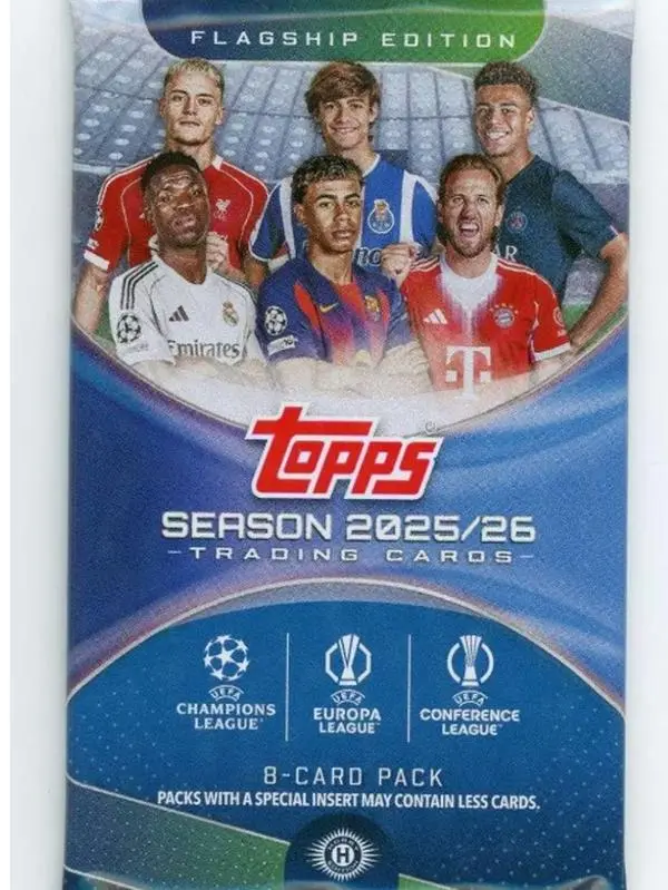 4 (FOUR) PACKS - 2025/26 Topps UEFA Club Competitions Soccer Hobby