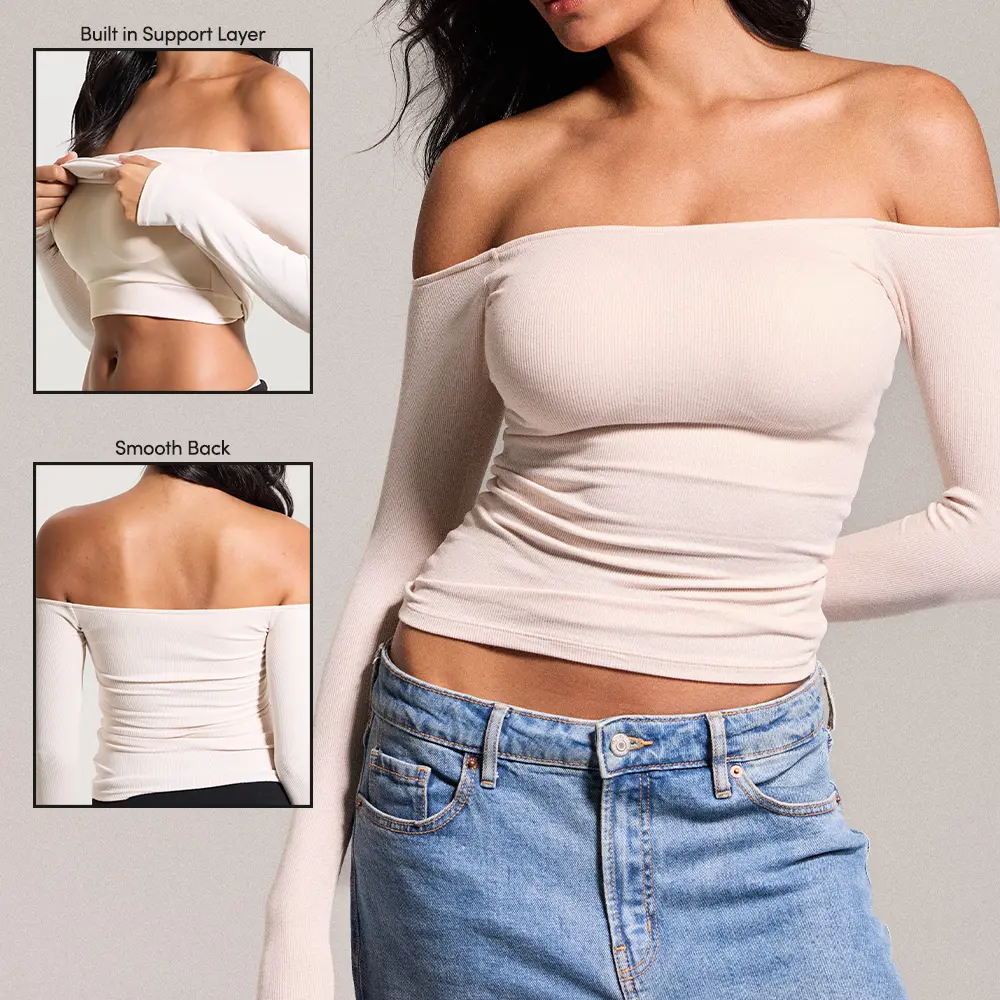 klassy Braless Off the Shoulder Top-Fitted Women's Top with built in removeable padding klassy Braless Off the Shoulder Top-Fitted Women's Top with built in removeable padding