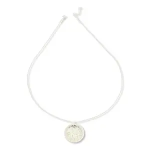 Colleen Lopez Sterling Silver Diamond Slice Circle Pendant