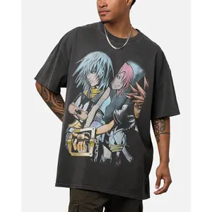 Vintage 73Studio X Kingdom Hearts Poster T-Shirt Black Wash