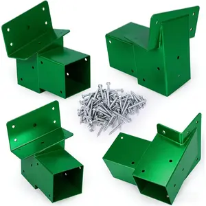 4Pack Deer Stand Brackets Heavy Duty, 4x4 Compound Angle Brackets, Deer Blind Brackets for Tree Stands, Raised Platforms, Ttree Houses, Swing Sets, Hunting Decks, and Shooting Shacks