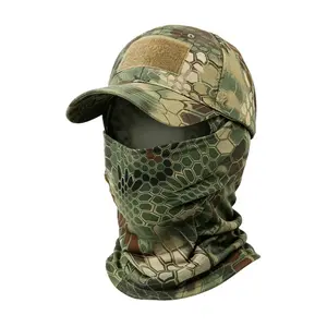 ski mask Tactical Balaclava Baseball Caps FullFace Mask Set Men Summer Snapback Sun HatOutdoor Hunting Camouflage Balaclava