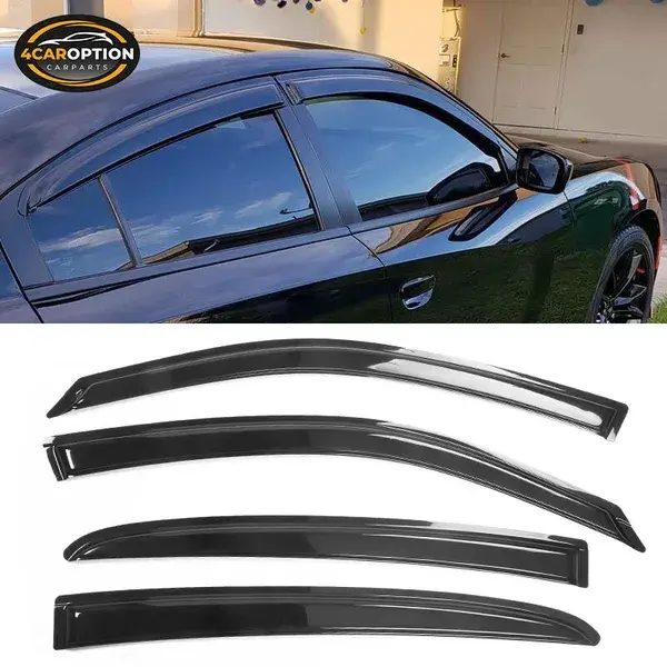 Front Bumper Lip + Window Visors – Fits 1996-1998 Honda Civic 4Dr, Xcessmotors