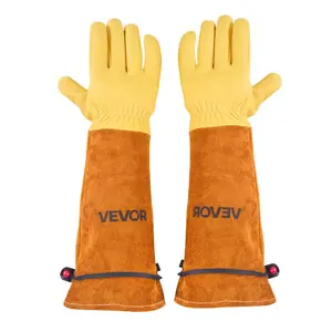 VEVOR Gardening Gloves, Thorn Proof Puncture Resistant Garden Gloves with Elastic Cuff, 17.5 in Long-Sleeve Glove Rose Pruning Glove for Men Women Weeding Digging Planting, Size MVEVOR Super Brand Day
