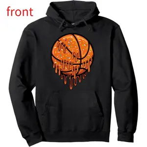 Basketball Ice Cream Drip Sprinkles Basketball Dripping Pullover Hoodie
