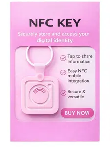 NFC Keychain | 3D Printed Smart Key Fob | Programmable NFC Tag | Digital Business Card | Custom NFC Keychain | Tech Gift | Your Digital Identity