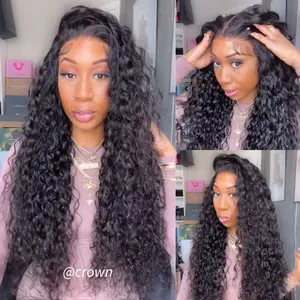 Beautyforever @Crownmecutie Human hair lace front wigs Byebye Knots Wig 7x5 and 13x4 Pre Cut Lace Water Wave Glueless Wig