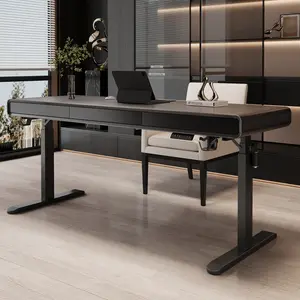 Electric Standing Desk, 63 Inch Adjustable Height Desk with Charging Station, Sit Stand Up Desk with 3 Drawers Storage, Motorized Home Office Computer Workstation with Memory Preset & Children Lock