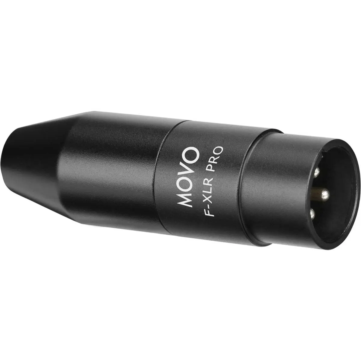 Movo Photo F-XLR-PRO 3.5mm TRS Mini-Jack Female to 3-Pin XLR Male Adapter with Integrated Phantom Power Converter