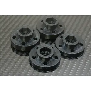 Tamiya Clod Buster Wheel Hex Hub adapters for Axial Wraith / TXT tires (12mm) (WHITE ONLY)