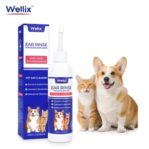 Wellix Ear Cleaner for Dogs & Cats – Honeysuckle Itch & Odor Relief, 120ml