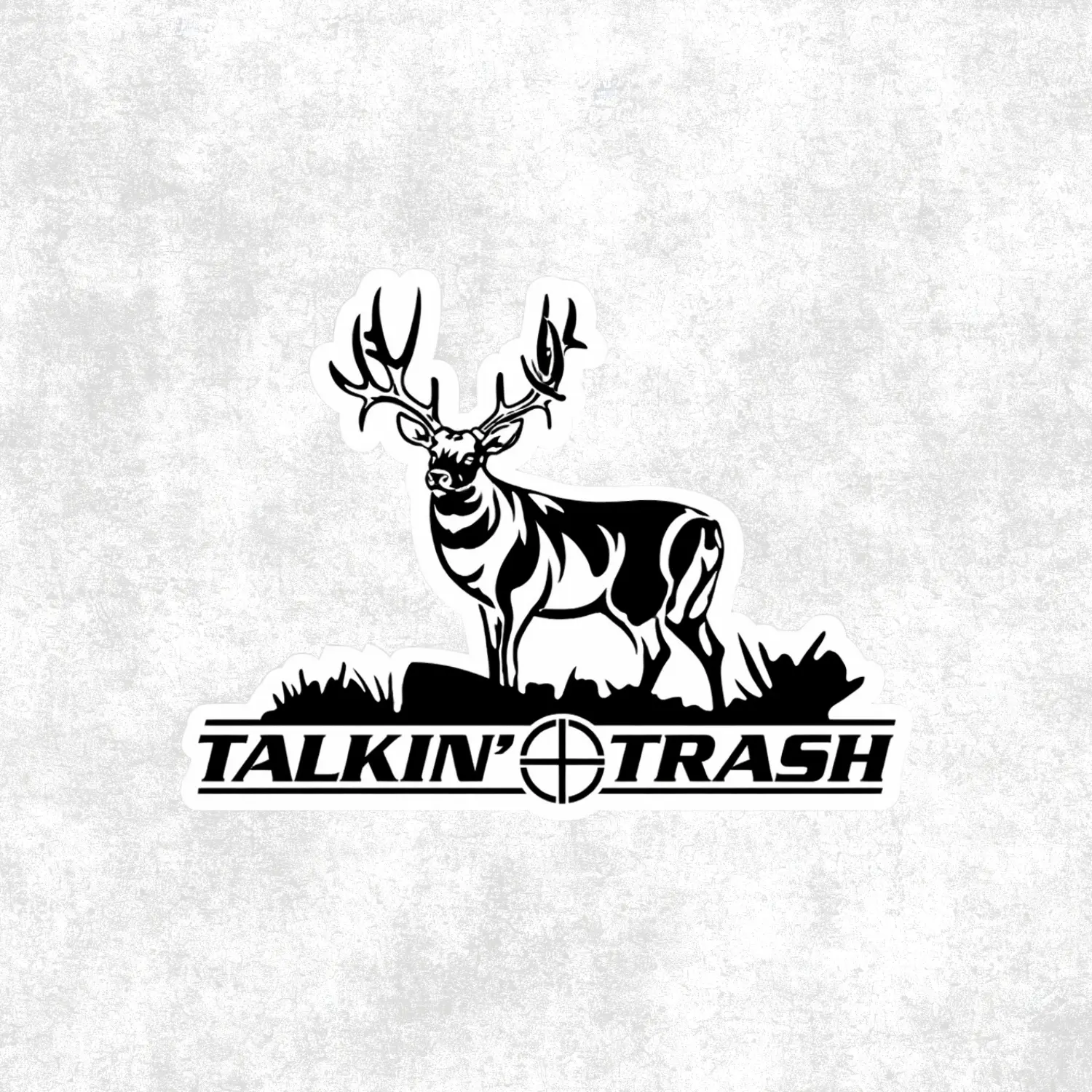 Hunting Decal Mule Deer Sticker - Silver Metallic Outdoor Vinyl For Trucks & Gear Outdoor Hunting Gear
