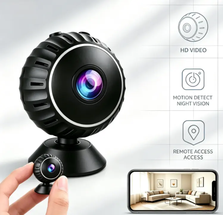 1080P HD Mini Magnetic WiFi Security Camera | Night Vision Wireless Cam for Home Office Car Monitoring