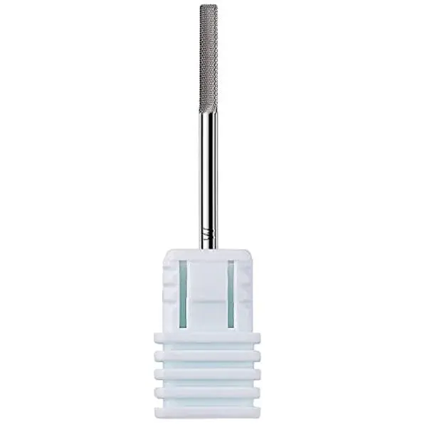 Makartt Cuticle Nail Drill Bit - Safety Tungsten Carbide Cuticle Remover Drill Bit Needle Bit Under Nail Cleaner Dead Skin Nail Prepare 3/32'' for Electric Nail File Nail Buffer Bit-3XF (Silver,Fine)