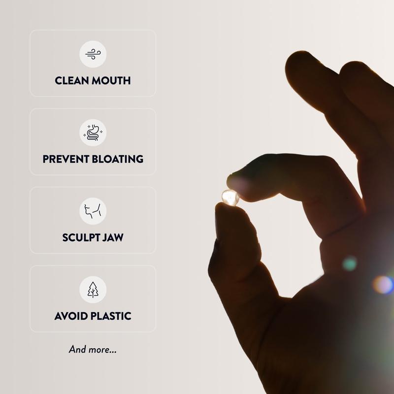 Greco Gum - Premium Mastic Gum Droplets - Hard Chewing Gum Promotes Jaw Exercise - Pure Mastic Resin with Piney Flavor - 1 Tin (45g)