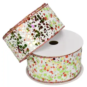 Multi Chunky Glitter on Sheer with White Backing (2.5" x 10yd) | YT