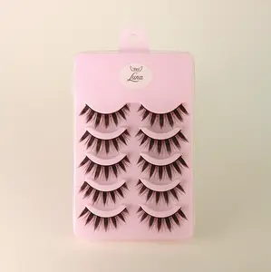 5 Pairs of Luna Spiky Winged Anime-Manga-Manhua-Manhwa Dolly Lightweight Reusable False Eyelashes